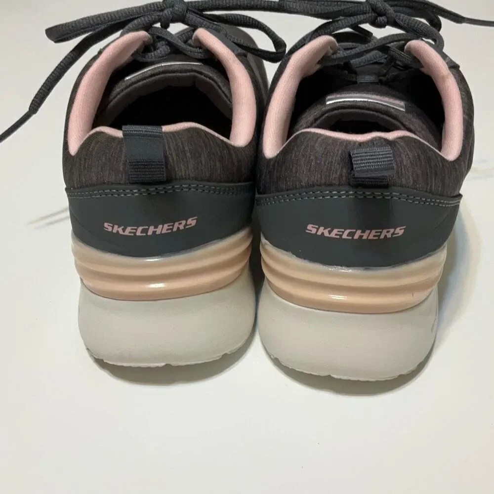 Skechers Skech-Air Grey and Pink Sneakers, 9. Memory Foam